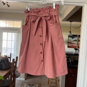 Rose Midi A Line Skirt